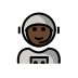 astronaut, dark skin tone